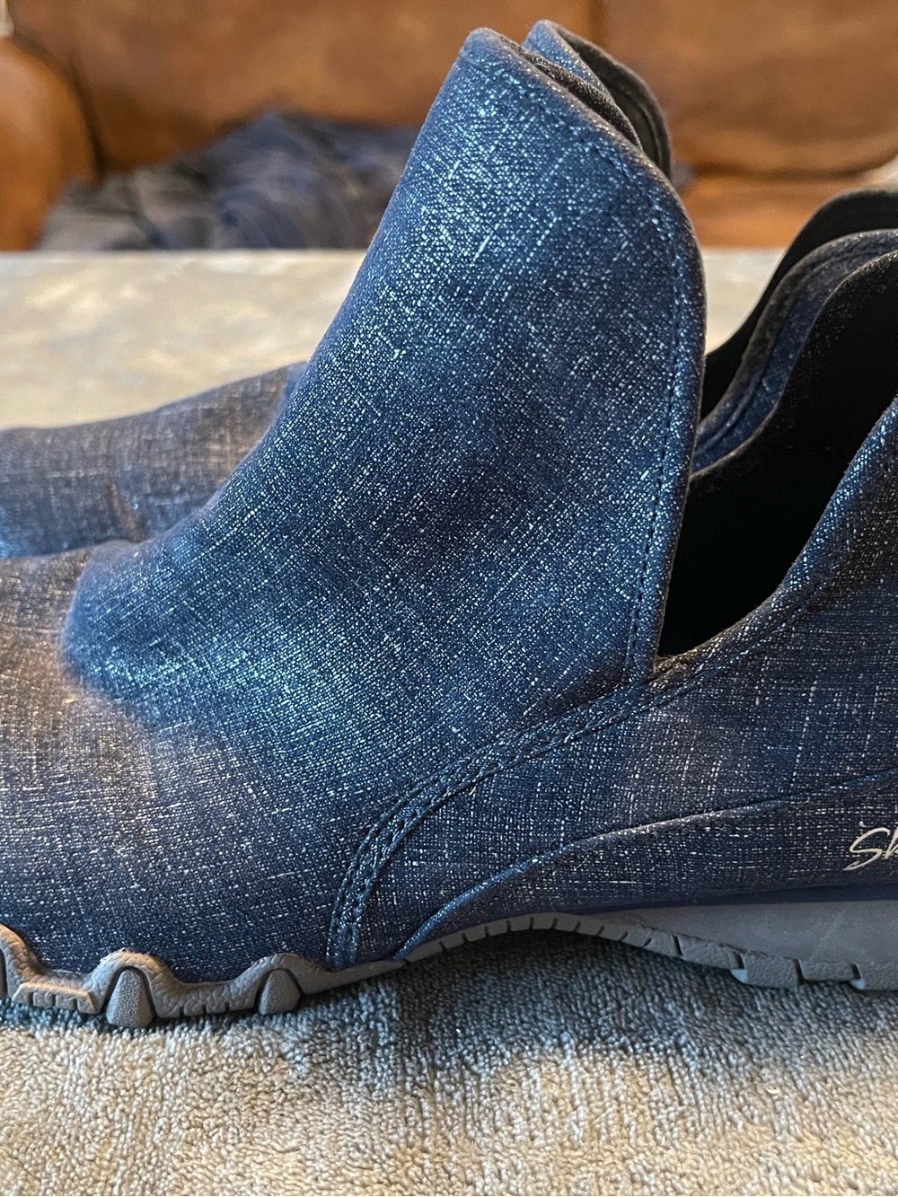 Skechers Womens Flex Appeal 2.0  Casual Slip on boot  Size 9 Navy
